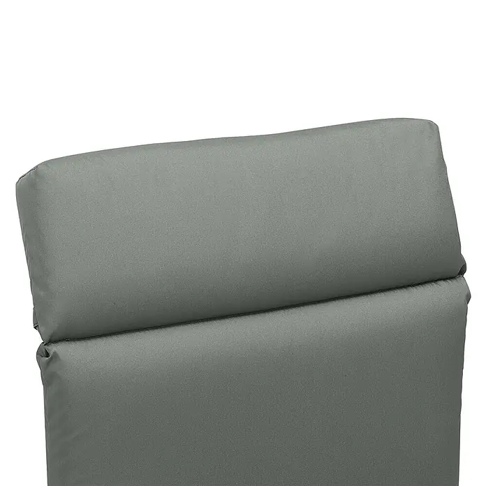 Outsunny Liegenauflage - Gartenliege, 1 Stk., L x B x H: 196 x 55 x 8 cm, Polyester, PP-Füllung, Dunkelgrau - Nahaufnahme eines grauen strukturierten Stoffkissens.