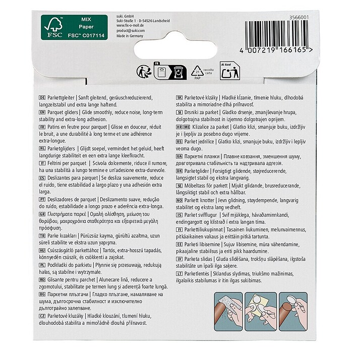 Fix-o-moll Filzgleiter (Durchmesser: 22 mm, Kleben, 16 Stk., Beige) | BAUHAUS