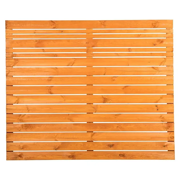 Werth Holz Sichtschutzelement Göteborg - B x H: 179 x 149 cm, Holz, Braun - Horizontale Holzzaunlatten in einem warmen, natürlichen Holzton.