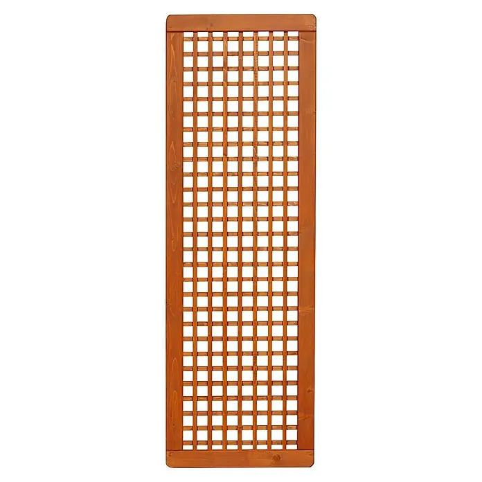 Werth Holz Rankgitter Lausanna - 59 x 179 cm, Holz, Bankiraibraun - Rechteckiges braunes Holzspalier mit Gittermuster, ideal für Kletterpflanzen oder als Gartenzaun.