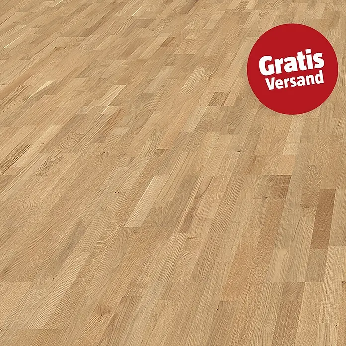 Living by Haro Parkett - Eiche geölt, Schiffsboden, 1.085 x 180 x 12 mm - Heller Parkettboden aus Holz mit natürlicher Maserung und versetztem Dielenmuster.