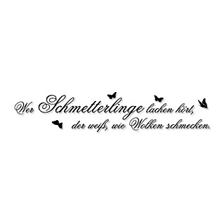 Wandtattoo (Schmetterlinge, Aubergine, 119 x 24 cm)