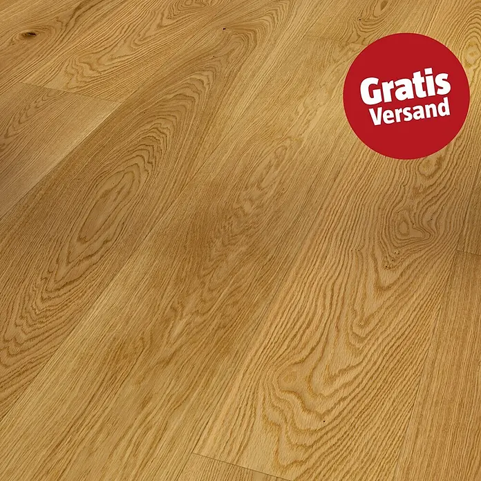 Parador Parkett Classic 3025 - Natur Eiche, Landhausdiele, 2.380 x 233 x 13 mm - Heller Holzboden mit ausgeprägter Maserung. Natürliche und robuste Dielen.