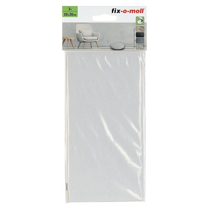 Fix-o-moll Filzgleiter Selbstklebend (B x H: 200 x 100 mm, Kleben, 1 -tlg., Weiß) | BAUHAUS