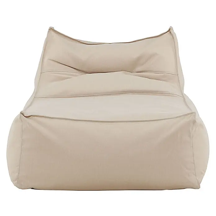 Ebuy24 Garten-Loungesessel Redang - 1 Stk., Polypropylen (PP), Beige, B x T x H: 94 x 118 x 83 cm - Weicher beigefarbener Stoff-Sitzsack zum bequemen Entspannen.