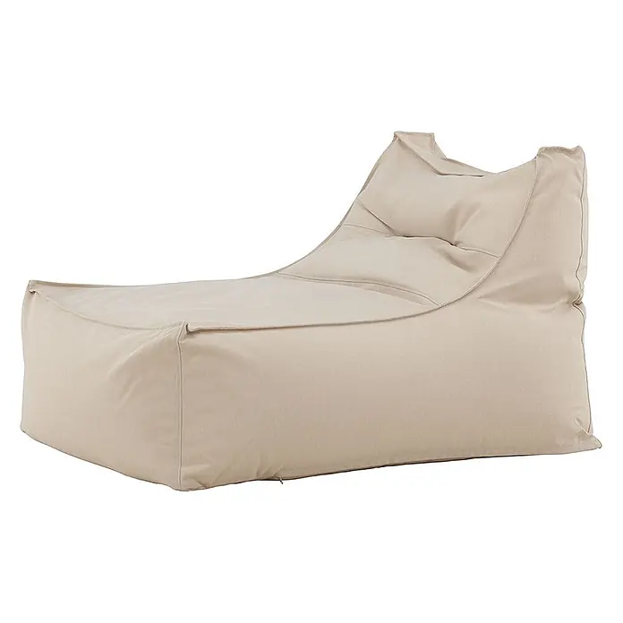 Ebuy24 Garten-Loungesessel Redang - 1 Stk., Polypropylen (PP), Beige, B x T x H: 94 x 118 x 83 cm - Beiger Stoff-Sitzsack für bequemes, lässiges Sitzen.