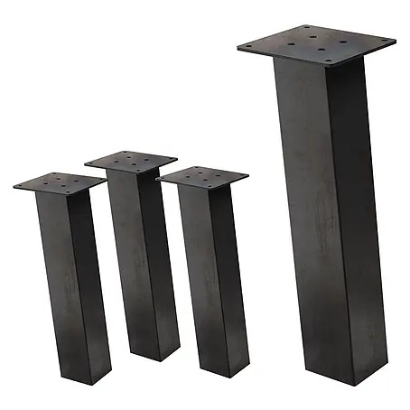 ML-Design  Tischgestell 4er Set Tischbeine schräg Möbelfüße und aus Stahl