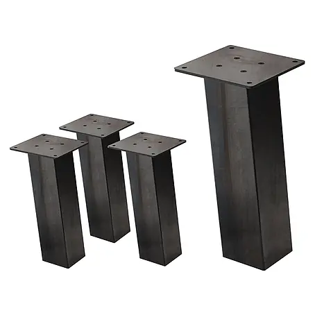 ML-Design  Tischgestell 4er Set Tischbeine schräg Möbelfüße und aus Stahl