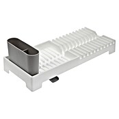 Versa Escurreplatos (L x An x Al: 19 x 46 x 13,5 cm, Polipropileno, Blanco y gris) | BAUHAUS