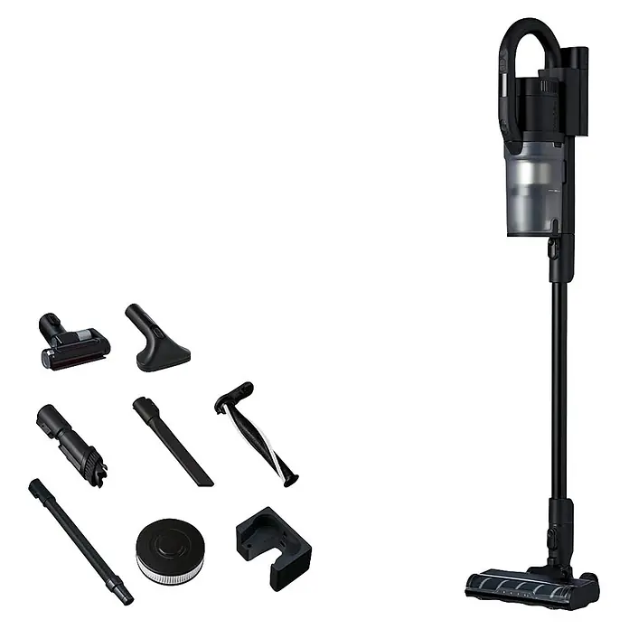 Nilfisk Aspirador de batería S1 Pet Care - 29,6 V, 1 batería, Volumen de recipiente: 0,7 l - Aspiradora escoba inalámbrica negra con múltiples accesorios de limpieza intercambiables y un filtro.