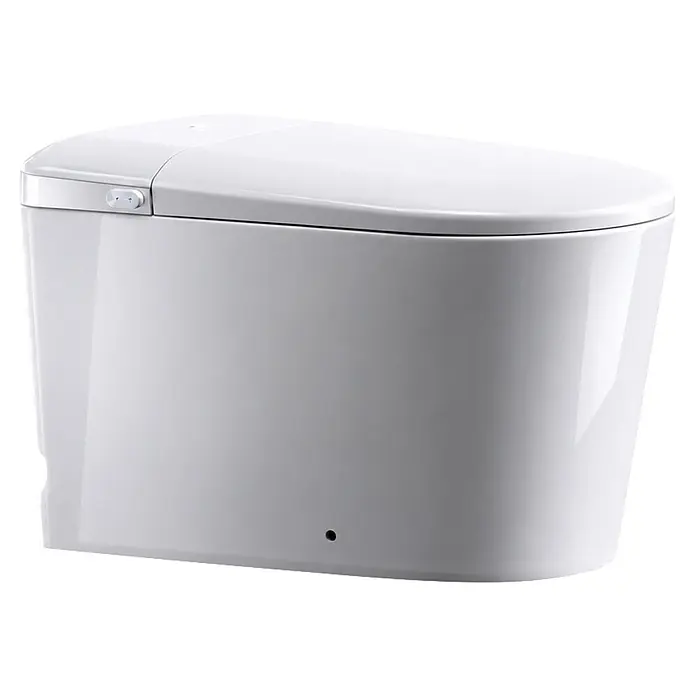 Taza de WC Japonés Smart Alpha - Sin borde de descarga, Salida dual, Blanco - Inodoro inteligente blanco y moderno con funciones de bidé integradas.