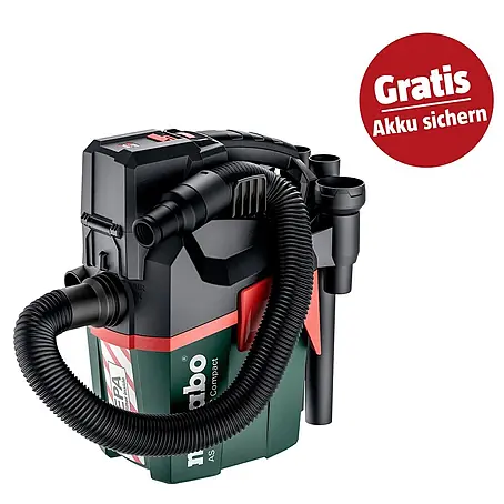 Metabo CAS 18V Akku-Nass-Trockensauger AS 18 HEPA PC Compact