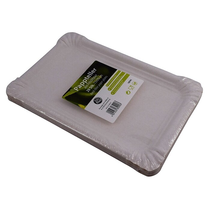 Pappteller (20 Stk., L x B: 20 x 13 cm) | BAUHAUS