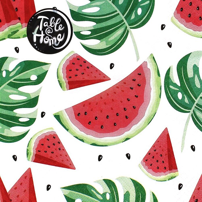 Serviette (20 Stk., 16,5 x 16,5 cm, Wassermelone) | BAUHAUS
