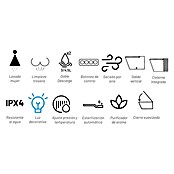 Taza de WC Japonés Smart Beta (Sin borde de descarga, Salida WC: Vertical, Blanco) | BAUHAUS