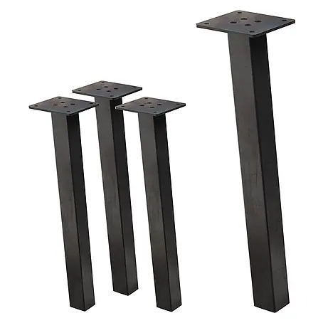 ML-Design  Tischgestell 4er Set Tischkufen schräg Möbelfüße und aus Stahl I-Form
