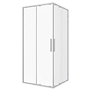 Sanotechnik Drsna vrata za tuš Slim Line (100 x 200 cm, Krom, Vgradne dimenzije: 98–100 cm)