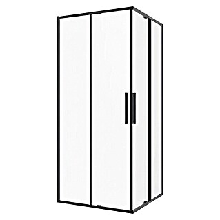 Sanotechnik Drsna vrata za tuš Slim Line (120 x 200 cm, Črna, Vgradne dimenzije: 118–120 cm)