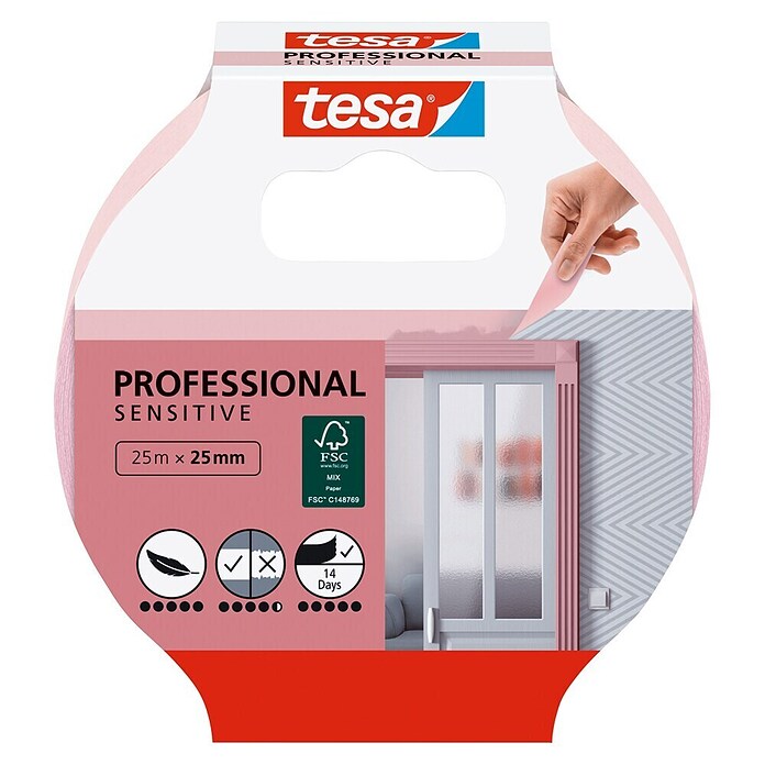 Tesa Schilderstape Precision Sensitive (25 m x 25 mm)