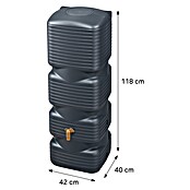 4rain Depósito de pared Quadro (170 l, Grafito) | BAUHAUS