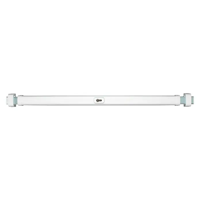 Abus Panzerriegel PR 2600 - Weiß, Geeignet für: Türblattbreite von 73,5 - 103 cm - Eine lange, weiße LED-Leuchte mit einem eingebauten Schlüsselloch in der Mitte für sichere Beleuchtung.
