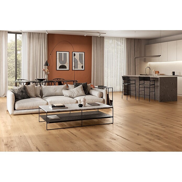 Corso Italia Feinsteinzeugfliese Oak (150 x 18,5 cm, Oak Amber) | BAUHAUS