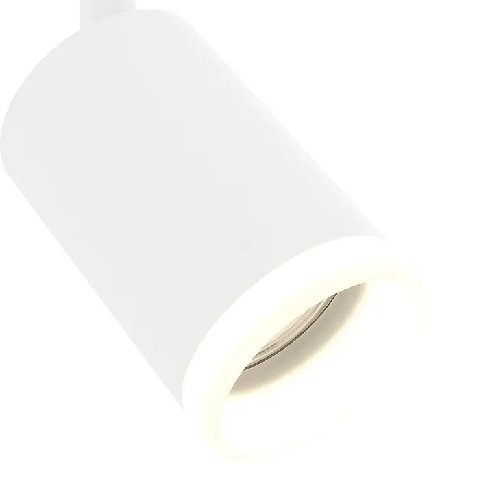 Eglo connect.z LED-Deckenstrahler Melitello-Z - 3,7 W, L x B x H: 68 x 8 x 10,5 cm, Weiß, RGBW - Weißer zylindrischer Strahler, warmweißes Licht ausstrahlend.