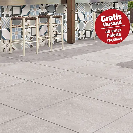 Terrassenfliese Click and Go Square Concrete