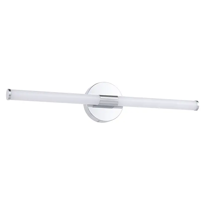 Eglo LED-Spiegelleuchte Ramola - 11 W, L x B x H: 60 x 6,5 x 12 cm, Chrom, Warmweiß - Verchromte Waschtischleuchte mit mattweißem, linearem Diffusor.
