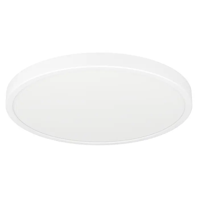 Eglo LED-Deckenleuchte rund Fueva 6 - 17,5 W, Ø x H: 39 x 2,5 cm, Weiß, RGBW - Weiße ovale LED-Deckenleuchte zur Aufputzmontage.