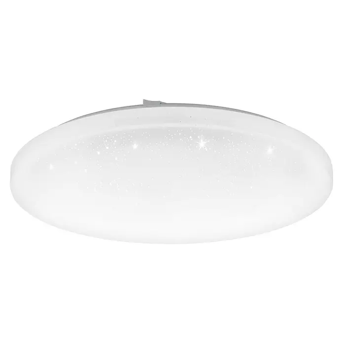 Eglo LED-Deckenleuchte rund Frania-Z mit Kristalleffekt - 20 W, Ø x H: 43 x 7 cm, Weiß, RGBW - Weiße ovale LED-Deckenleuchte mit Sternenhimmeleffekt.