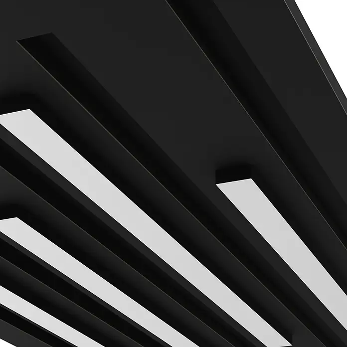 Eglo LED-Deckenleuchte Pitrignani-Z - 30 W, L x B x H: 60 x 30 x 5,4 cm, Schwarz, RGBW - Schwarze Lamellendecke mit integrierten linearen weißen LED-Leuchten.