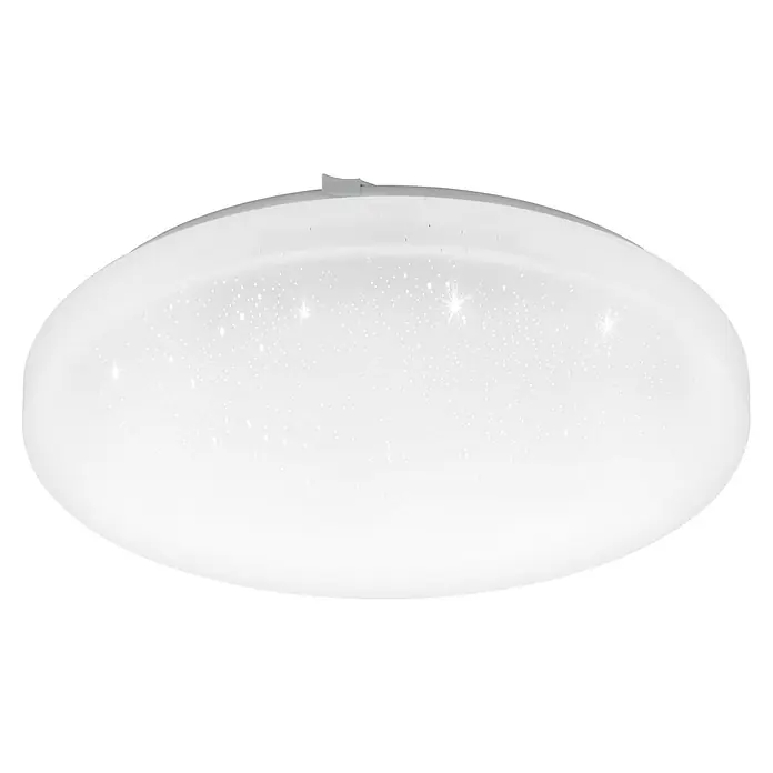 Eglo LED-Deckenleuchte rund Frania-Z mit Kristalleffekt - 12 W, Ø x H: 31 x 6 cm, Weiß, RGBW - Weiße ovale Deckenleuchte mit funkelndem LED-Sterneneffekt.