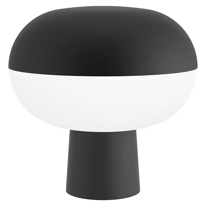 Eglo LED-Tischleuchte Marini-Z - 12 W, L x B x H: 22 x 22 x 22 cm, Schwarz, Warmweiß - Pilzförmige Tischleuchte mit schwarzem Oberteil, weißem Kugeldiffusor und schwarzem Sockel.