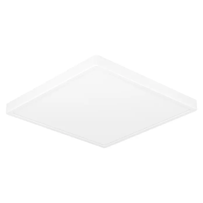 Eglo LED-Deckenleuchte rund Fueva 6 - 17,5 W, Weiß, Warmweiß - Weißes quadratisches LED-Panel Licht.