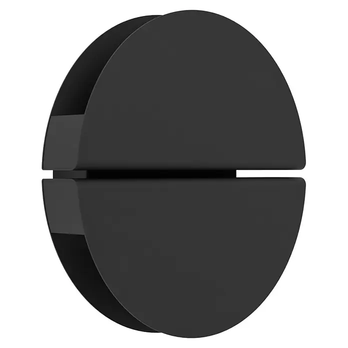 Eglo LED-Wandleuchte rund Pianosa - 5,3 W, Ø x H: 18 x 6 cm, Warmweiß - Matter dunkelgrauer, runder Wandorganizer mit horizontalem Schlitz als Ablage.