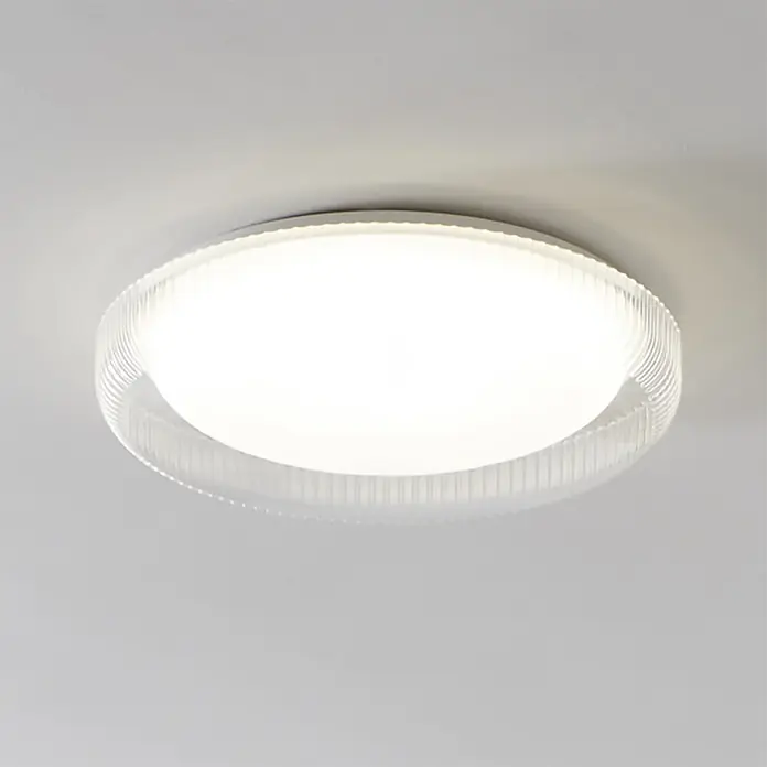 Eglo LED-Deckenleuchte rund Montedoro - 19,5 W, Ø x H: 40 x 6,5 cm, Weiß, Warmweiß - Runde weiße Deckenleuchte mit klarem, geripptem Außenring.
