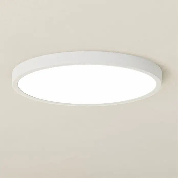 Eglo LED-Deckenleuchte rund Fueva 6 - 17,5 W, Ø x H: 39 x 2,5 cm, Weiß, RGBW - Weißes, rundes LED-Deckenlicht, flächenbündig montiert und hell leuchtend.