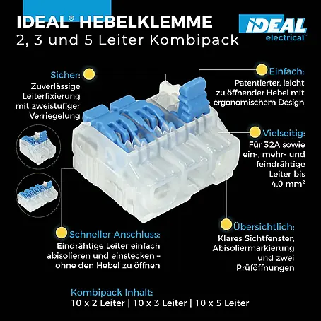 Ideal  Hebelklemme 2/3/5-fach Gen II Kombipack