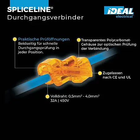 Ideal  Stoßverbinder Drahtverbinder Spliceline 30-1042-10