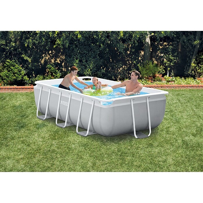 Intex Frame-Pool-Set Prism Quadra (3,5 m³, Grau, L x B x H: 300 x 175 x 80 cm) | BAUHAUS