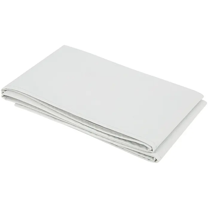 Stewi Stand-Wäscheständer 337 - L x B x H: 150 x 75 x 1 cm, grau - Sauber gefaltetes weißes Textil mit weicher Textur und feiner Naht.