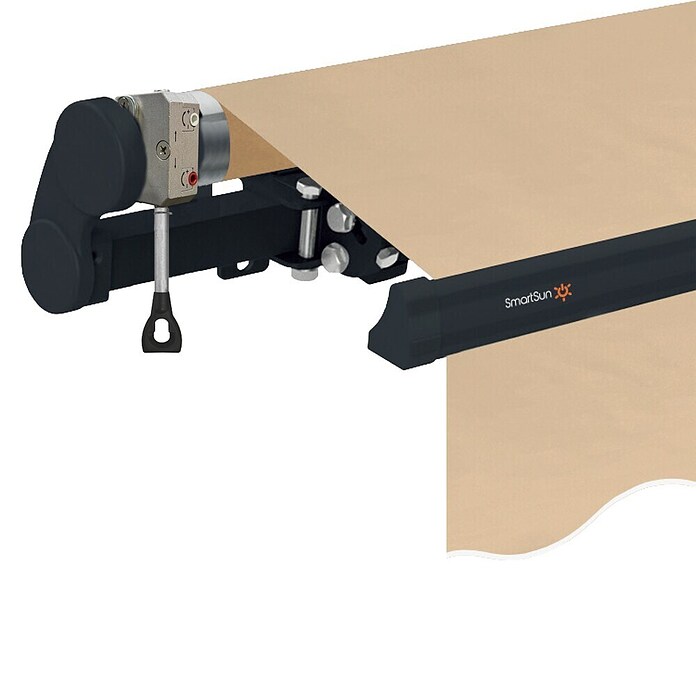SmartSun Toldo con motor Dark Easy Lite (Beige, Ancho: 3,95 m, Caída: 2,5 m) | BAUHAUS