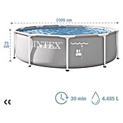 Intex Piscina Frame Prisma Rondo (Ø x Al: 305 x 76 cm, Gris, 4.485 l) | BAUHAUS