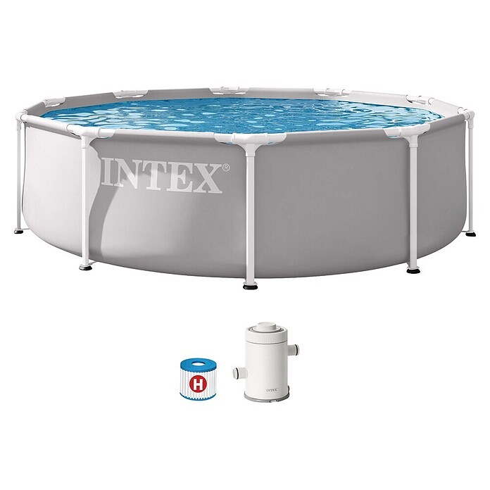 Intex Piscina Frame Prisma Rondo (Ø x Al: 305 x 76 cm, Gris, 4.485 l) | BAUHAUS