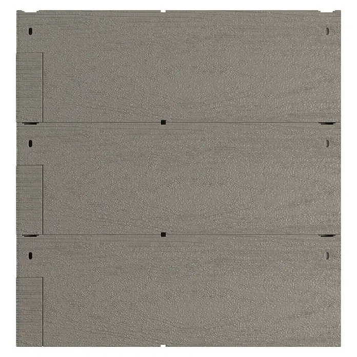 Juwel Hochbeet Timber Pflanztreppe - 190 x 60 x 60 cm, Kunststoff, Nordic Wood - Drei stapelbare, texturierte graubraune Modulplatten mit sichtbaren Verbindungspunkten.