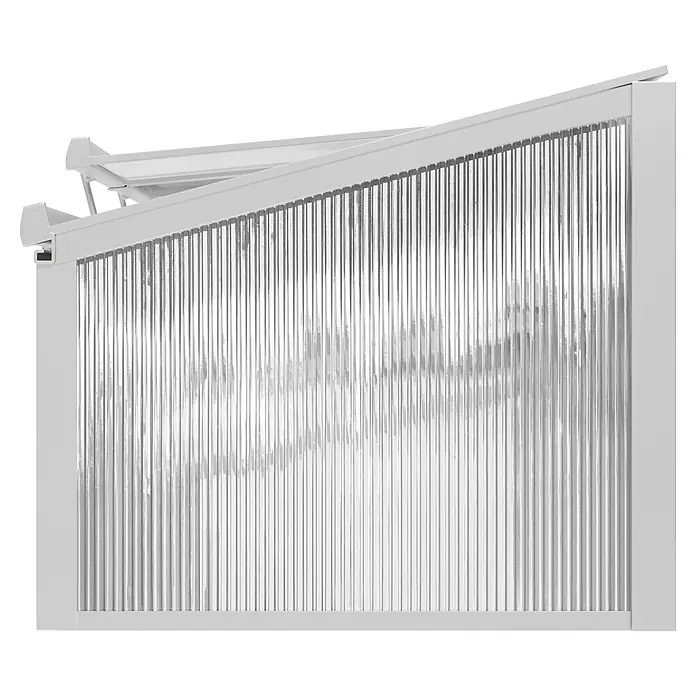 Vitavia Frühbeet Gaia 3X - 53 x 180 x 38 cm, Transparent, Polycarbonat - Weiß umrahmtes lichtdurchlässiges Paneel mit vertikalen Rippen und verstellbarer Lüftung, für Gewächshäuser geeignet.