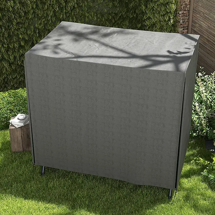 Outsunny Hollywoodschaukel-Schutzhülle - 420D Oxford Gewebe, 540 g/m², Dunkelgrau - Graue wetterfeste Abdeckung für Gartenmöbel.