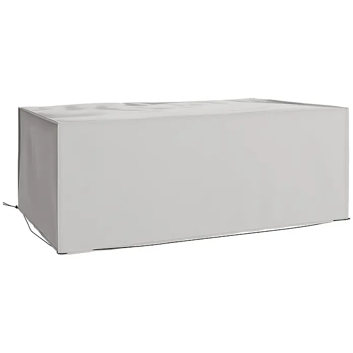 Outsunny Loungemöbel Schutzhülle - L x B x H: 210 x 140 x 80 cm, Oxfordstoff, Grau - Hellgraue, rechteckige Schutzhülle mit Kordelzug an der Unterseite.
