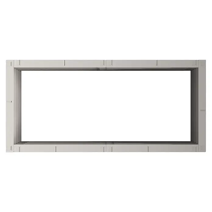 Juwel Hochbeet Timber - 130 x 60 x 80 cm, Kunststoff, Grau - Grauer, rechteckiger Rahmen, geeignet für eine Tür- oder Fensteröffnung.